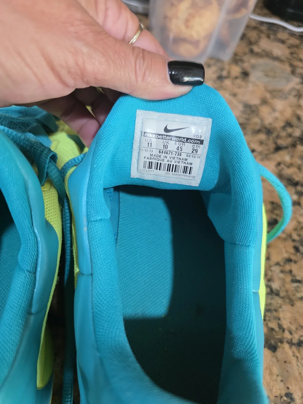 Nike Teal & Neon Green Athletic Sneakers